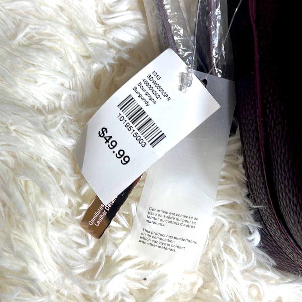 NWT Burgundy Purse - Picture 4 of 5